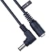 Produktbild Gleichstrom-Verlängerungskabel, Rechtwinklig mit 2,5mm / 5,5mm Stecker 2m Anschluss CCTV-Netzkabeladapter Kompatibel mit CCTV Security Camera, IP Camera, DVR Standalone, LED Strip, Monitors (Schwarz)