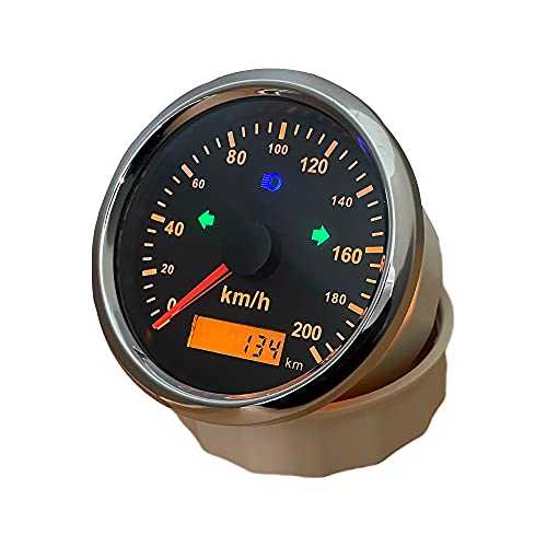 ELING Universal GPS Speedometer 0-200km/h for Car Motorcycle ATV UTV Mileage Resetable 3 3/8" 9-32V with Backlight - Thumbnail 3
