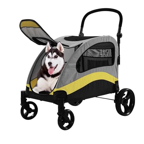 XL Extra Large Dog Stroller, All-Terrain 4 Wheel for 2