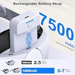 Head Strap for Meta Quest 3/3S/2, Adjustable Elite Strap with 7500mAh Detachable & Hot-Swappable Battery, Enhanced Support & Comfort, VR Headset Strap for Oculus, Extends 3–4H Playtime - Image 5