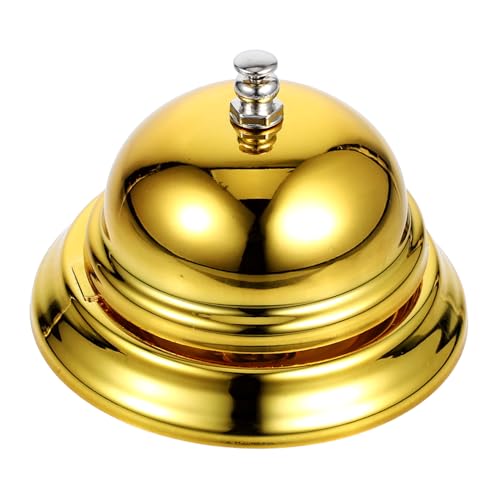 FIXOSHEE Alloy Table Press Bell Small Lightweight Service Bell for Restaurant Hotel Game Training Pets and Elderly with Random Style Random Color