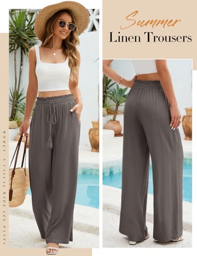 Pantalon élégant décontracté en lin et coton au tombé impeccable