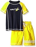 Nautica Little Boys' Two Piece Raglan Sleeve Rashguard Set