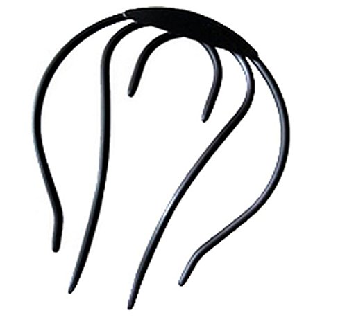 2PCS Black Women Girl Hair Fork Charming Mat Hair Channel Do Buds Hair Comb Head Styler Insert Tool