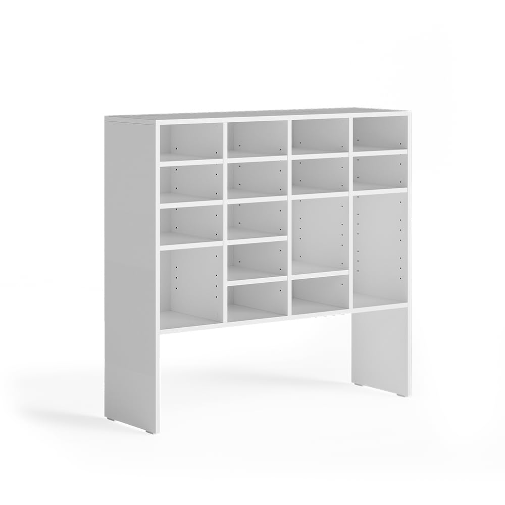 Vicco Schuhschrank Hermia, Weiß, 104.2 x 99 cm | mit 16 offenen Fächern