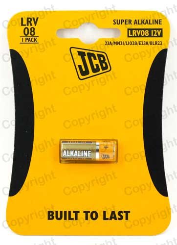 LRV08 Battery JCB 12V Card of 1 Alkaline