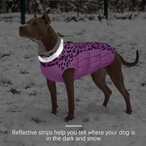 Image of FUAMEY Dog Jacket for Large Dogs Warm Dog Jackets with Harness Built in