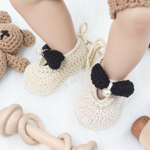 Baby Booties Newborn Soft First Walkers Cozy Shoes Hand Crochet Knit Booties for Toddler Infant Girl4