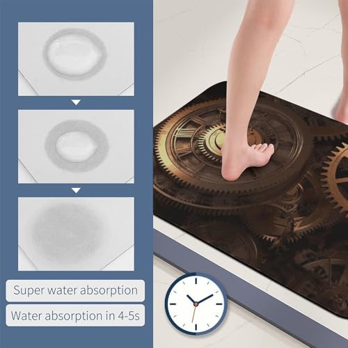 Tapis absorbant l'eau contre humidité sol antidérapant 60x40