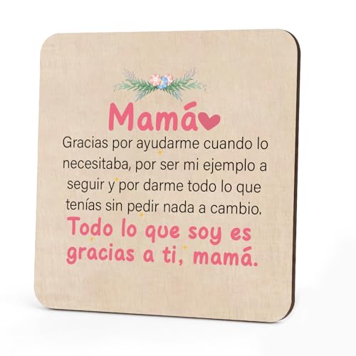 Imagen de Regalo Dia de la Madre Regalo Mama Posavasos Madera Regalos Originales para Madres Suegra Cumpleaños Jubilacion Navidad San Valentín Aniversario Sant Jordi Regalos Original Reyes para Mujer Coasters