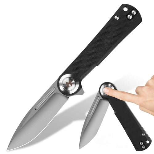 Pocket Knife: 3.15″ Black Folding …