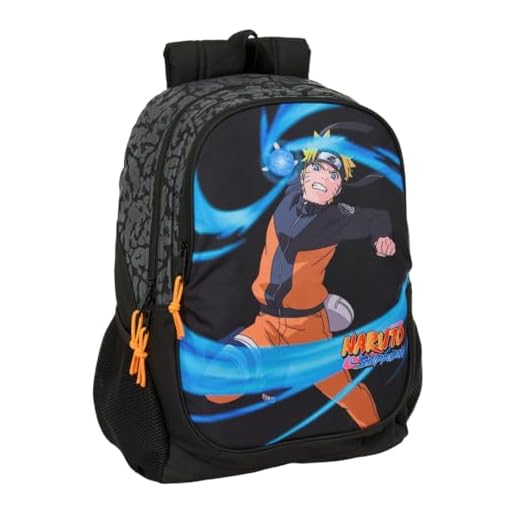Safta NARUTO - Mochila Escolar Infantil, Ideal para Niños de Diferentes Edades, Cómoda y Versátil, Calidad y Resistencia, 32x16x44 cm