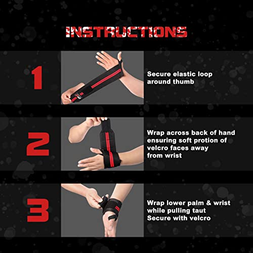 Wrist Wraps Support Weight Lifting: Weightlifting Wrist Wraps Powerlifting Strength - Gym Benching Wrist Wrap Powerlifting For Men ＆ Women - Wristwraps For Bodybuilding #TOP2