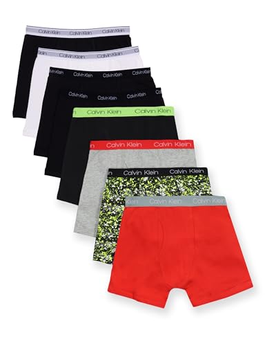 Image of Calvin Klein Kids Boys' Modern Cotton Boxer Brief Underwear 8-Pack