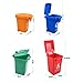 Nuanmu Mini Curbside Vehicle Garbage Bin Trash Can Toy Kids Push Toy Vehicles Garbage Can 6 Colors
