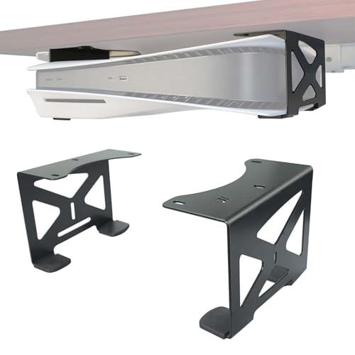 TREABEAR PS5 Controller Halterung, Untertisch Ständer für PS5, Kühlender Ständer für PS5, Horizontaler Ständer für PS5, Kompatibel mit PS5 Disc und Digital Edition-Konsole