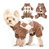 Dog pajamas spring dog pjs plaid dog clothes for small dogs girl boy soft stretchy 4 legged dog jumpsuit for chihuahua yorkie cat sweater  urban country home decor