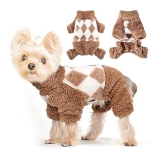 Dog pajamas spring dog pjs plaid dog clothes for small dogs girl boy soft stretchy 4 legged dog jumpsuit for chihuahua yorkie cat sweater  urban country home decor