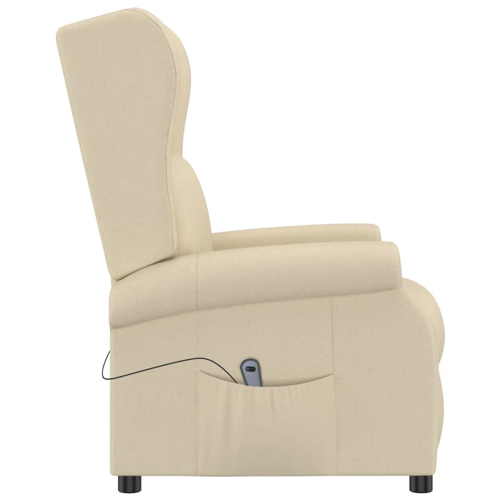 Genérico Sillón orejero reclinable eléctrico Tela Crema,Mobiliario,Sillas,Sillones,Crema,27.9 kg,3098328