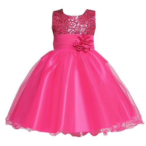 Vestido de princesa para niñas, falda de lentejuelas moradas, vestido de tul con flores, vestido brillante, cuello redondo, vestidos sin mangas, disfraces para niñas, fiesta de cumpleaños, boda, dama