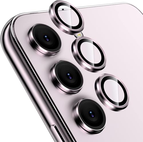 Image of Skinomi Camera Lens Protector Compatible with Samsung Galaxy S23 plus 5G [Anti-Scratch] Premium Tempered Glass Film Aluminum Alloy Lens Ring Cover, Lavender Titanium