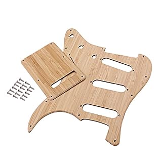 wueiooskj Bambou Pickguard Scratch Plate Solide Rétro Mode Pickguard Vis - Les Beatles, Paul McCartney, John Lennon, RIngo Starr, George Harrison wueiooskj Bambou Pickguard Scratch Plate Solide Rétro Mode Pickguard Vis – Image 5