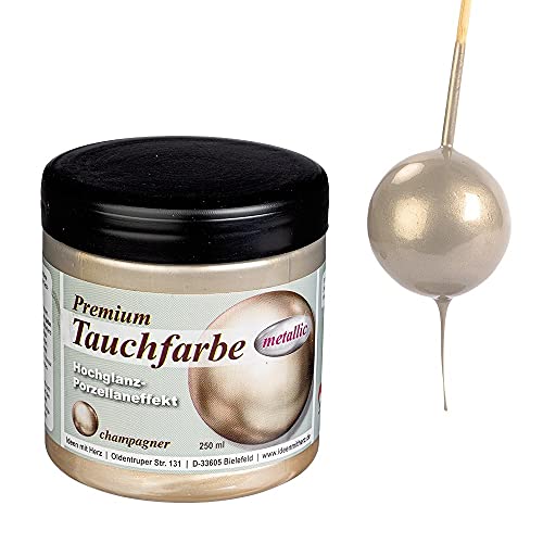 Ideen mit Herz Peinture de plongée premium métallisée avec effet métallique haute brillance | 250 ml (champagne)