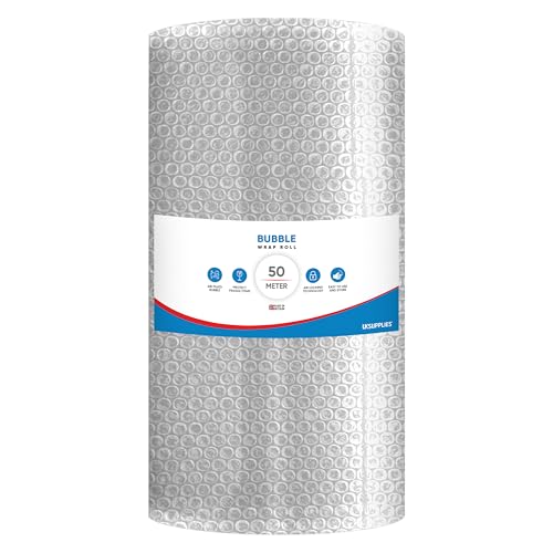 UK SUPPLIES LIMITED Strong Bubble Wrap (Pick Any Size) Lightweight Packing Bubble Wrap Roll for Shipping Packaging & Moving House Essentials Protecting Packing Wrap Air Bubble Packaging 500MM x 50M