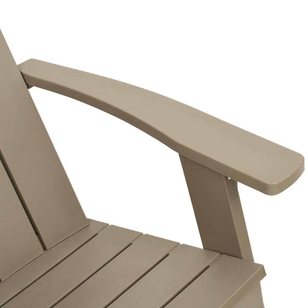 Adirondack krzesło ogrodowe z polipropylenu, 75 x 88,5 x 89,5 cm, z uchwytem na kubek, ergonomiczne, odporne na warunki atmosferyczne, można układać w stos, idealne na taras, balkon, do ogrodu