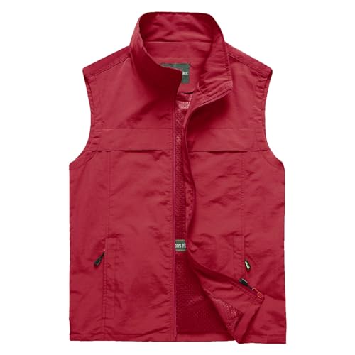 DASONLUE Chaleco de traje para hombre, corte ajustado, talla europea, cuello en V, tweed de lana con cadena, chalecos tradicionales para oficina, fiesta de negocios y uso diario, chaleco informal