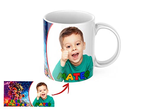 newseny Taza Mario Bros Personalizada. Taza Película Super Mairo