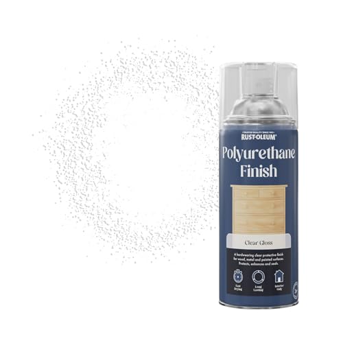 Rust-Oleum 400ml Polyurethane Varnish Spray Paint Aerosol - Clear Gloss
