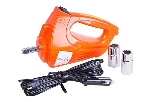 Image of JANVITHA 12V DC Electric Hydraulic Floor Jack Set | 5 Ton Capacity | Lifting Height Up to 17.7 Inches, with Impact Wrench and Tire Inflator Pump | 5-in-1 Kit for Car, Sedan, SUV Tire Replacement