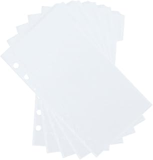 Ciieeo 1 Conjunto De Pastas Blocos De Notas Clipes De Fichário Saco De Armazenamento Grosso Bolsos De Fichário De Plástico Refil De Bolso De 6 Argolas Sacos De Folhas Soltas Pasta