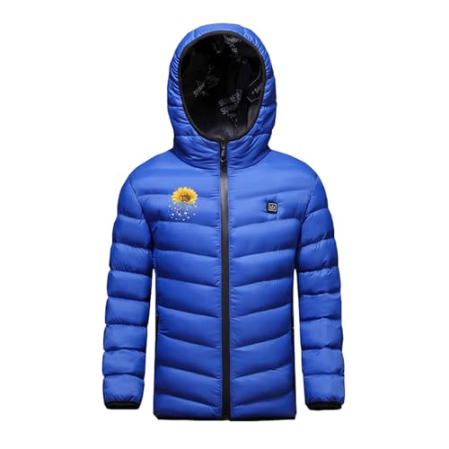 4-15 Years Boys Girls Electric Heated Jacket USB Charging Hooded Heated Coat 3 Temperature Settings Kids Body Warmer3