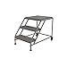 Tri-Arc WLWP032424 3-Step Forward Descent Mobile Steel Work Platform, 24-Inch x 24-Inch Platform