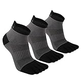 [WRELS] 5本指ソックス レディース メンズ スポーツ 五本指ソックス ランニング ソックス 靴下 マラソン くるぶし 22~24cm/24~27cm 薄手 吸汗速乾(グレー(3足),22-24cm)