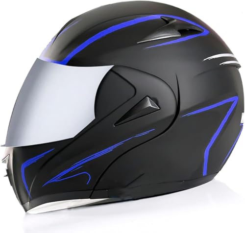 Casco abatible de moto con doble visera para scooter y uso diario en cuatro estaciones