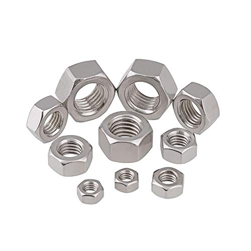 BOZONLI M1.2(1.2mm) Ecrou Hexagonal, Écrou de Blocage, Acier Inox Hexagonale Ecrous de Verrouillage Cover