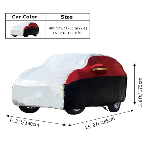 Che Yi Bao Car Cover For Suv Waterproof All Weather Snowproof Uv Windproof Outdoor Full Car Jacket With Elastic Edges Adjustable Straps, Outdoor Heavy Duty Full Exterior Covers thumb #2