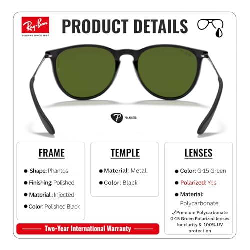 Image of Ray-Ban RB4171 ERIKA CLASSIC Phantos Shaped Sunglasses for Women with Official RAYBAN Eyewear Kit