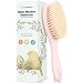 Baby Haarb&uuml;rste Neugeborene - Holz Babyb&uuml;rste mit weichen Ziegenhaarb&uuml;rste,Milchschorf B&uuml;rste,Haarb&uuml;rste Erstausstattung Neugeborene,S&auml;ugling,Kleinkinder Babypflege,Babyzubeh&ouml;r (Blush, Oval)