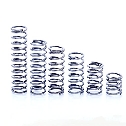 2 Ressorts De Compression Acier Noir - Fil 3,0 Mm, Diamètre Ext. 28-40 Mm, Longueur 30-100 Mm