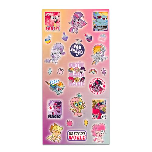 My Little Pony Winter Hat and Mittens Set - My Little Pony Winter Clothes Bundle with Knit Beanie, Mittens, Stickers, More3