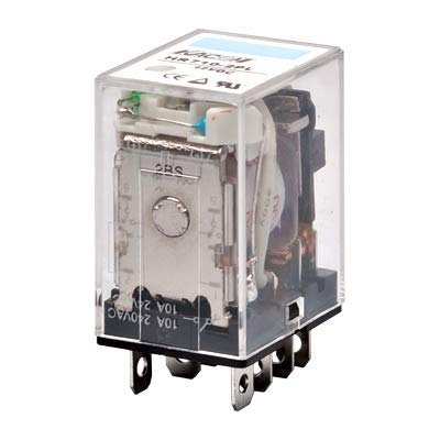 HR710-2PL-110VAC, Electro Mechanical Relay, Cube Type, 10A DPDT, 110VAC Coil Input, LED Indiator, (Socket req'd)
