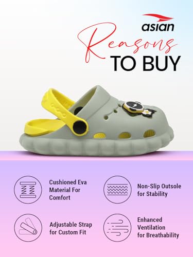 Image of ASIAN Kid's Casual Walking Daily Used Clogs & Slipper with Lightweight Design Clogs & Slippers for Boy's & Girl's