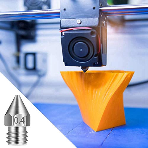 Lysee 3D Printer Parts & Accessories - 30 Pieces 3D Printer Extruder Nozzles 0.4mm MK8 Ender 3D Printer Extruder Nozzle with 42 Pieces 3D Printer Accessories - (Color: Silver Yellow)