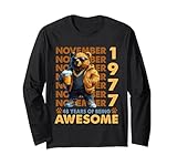 48th birthday bear legends november 1977 48 years old mens maglia a manica