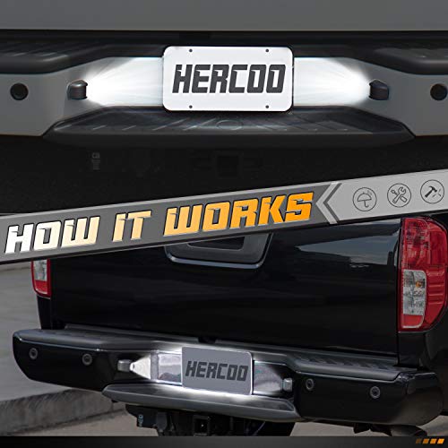 Hercoo Led License Plate Light Lamp White Bulbs Tag Lights Housing Compatible With Frontier Armada Titan Xterra, Suzuki Equator Pickup Truck, Pack Of 2 #TOP4