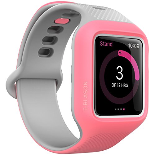 i-Blason Band Compatible with Apple Watch 3 42 mm, [New Unity Series] Premium Hybrid Protective Bumper Band for Apple Watch 42 mm 2017 Release [Compatible with Apple Watch 42mm 2015 2016] (Pink)